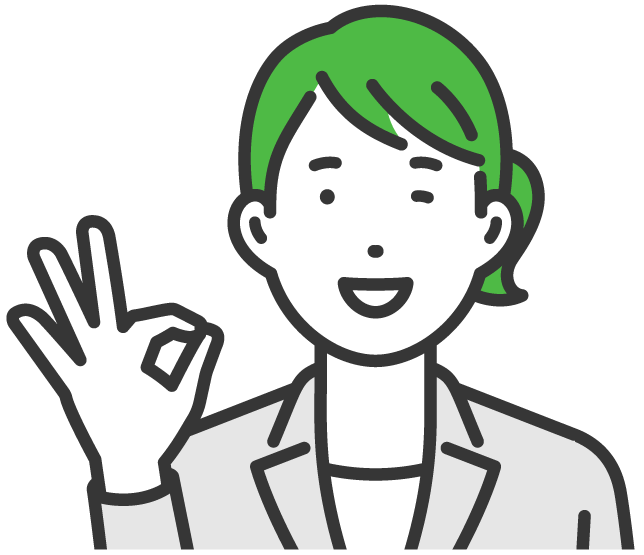 OKサインの女性